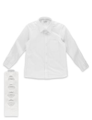 5 Pack Boys&rsquo; Easy to Iron Shirts